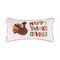 12" x 24" Happy Thanksgiving Turkey Embroidered Fall Throw Pillow